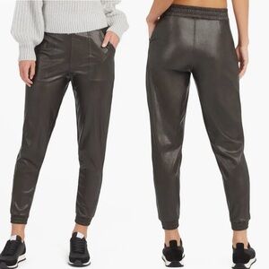 SPANX Faux Leather Jogger Pants NWOT